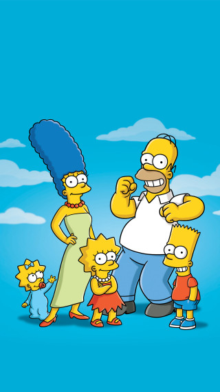 Simpsons family standing together cartoon - edi rama free wallpaper