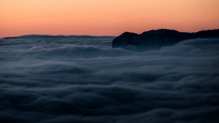 Mountain sunset reflection cloudy horizon - elsa bleda free wallpaper