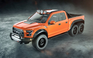 Bright orange truck black roof - roof free wallpaper
