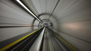 Tunnel train blurry precisionism tiltshift - a yellow line free wallpaper