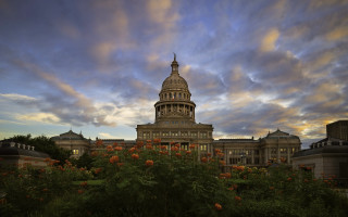 Building tower clock clouds dusk - arlington nelson lindenmuth free wallpaper