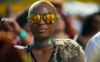 Afrofuturism shavedhead sunglasses furcoat crowdedstreet - afrofuturism free wallpaper