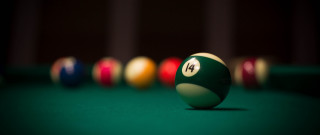 Pool table four ball bokeh - free sports wallpaper