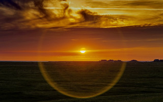 Sunset field horse barn matte - a sunset over a field free wallpaper
