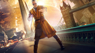 Yellow coat dancing cityscape clocktower - a yellow coat free wallpaper for desktop