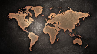Wooden world map gold faded - a world map free wallpaper for desktop