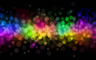 Blurry colorful bokeh city lights - free light wallpaper