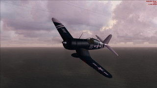 Small airplane cloudy sky ocean - power free wallpaper