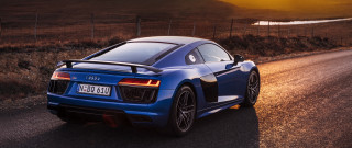 Blue sports car road fence - a road next free wallpaper for desktop