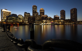 City skyline night water chain - a body of water free wallpaper for desktop