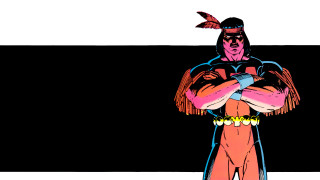 Man bird head arms crossed - dave gibbons free wallpaper