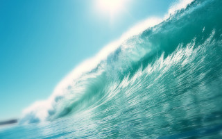 Large wave ocean sunny day - a sunny day free wallpaper