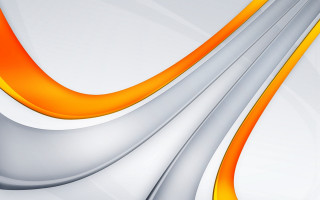 White orange abstract curves vector - accent free wallpaper