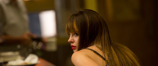 Woman longhair serious bokeh cosplay - a man in the background free wallpaper