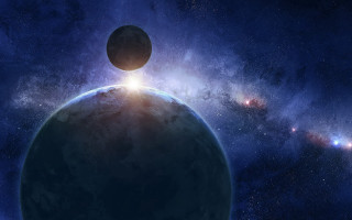 Space scene distant objects bright - a space scene free wallpaper