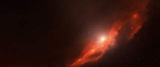 Bright red space light stars - space free wallpaper for desktop