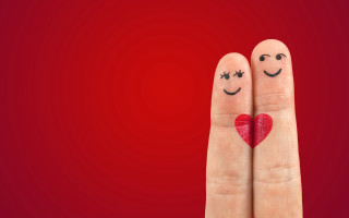 Fingers faces heart smiley love - naive free wallpaper