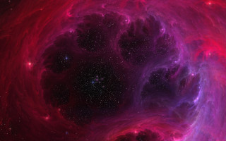 Colorful space scene large star 2 - a colorful space scene free wallpaper