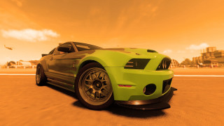 Green car desert road city - a desert road free wallpaper