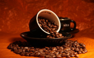 Coffee cup saucer coffee beans - coffee bean free wallpaper for desktop