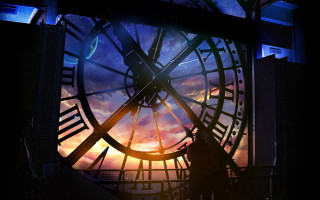 Person standing clock tower sky - a sky background and a person free wallpaper