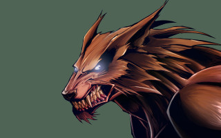 Demon glowing eyes furry character - a drawing of a demon free wallpaper