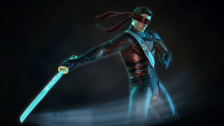 Futuristic suit eddie mendoza glowing - a futuristic suit holding free wallpaper for desktop