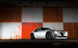 Silver sports car orange white - barron storey free wallpaper