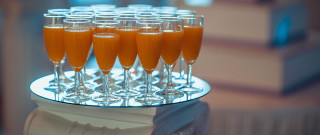 Orange juice glasses tray table - a tray free wallpaper for desktop