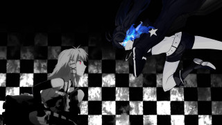 Anime characters checkered wallpaper blue - gapmoe yandere grimdark free wallpaper for desktop