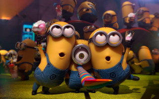 Minions hugging pastel animated 3d - despicable free wallpaper