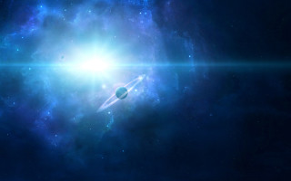 Space bright star galaxy moon - a bright light in the middle of the image free wallpaper