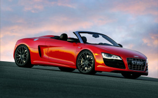 Red sports car road sky 4 - rim free wallpaper