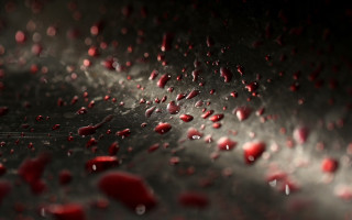 Metal water drops blood bokeh - a close up of a metal surface free wallpaper