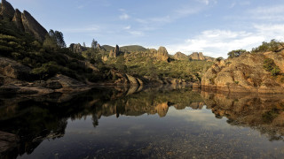 Lake mountains trees night sky - mountain and trees free wallpaper