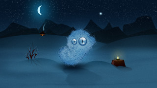 Blue ball snow ground candle - ground next free wallpaper