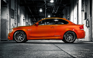 Car orange garage photorealism 3d - a car free wallpaper