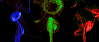 Colored smoke holography flower glowing - art green free wallpaper for desktop