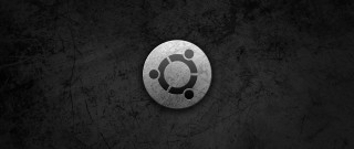 Metal circle black white logo - dark background free wallpaper for desktop