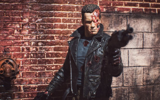 Man leather jacket gun brick - arnold mesches free wallpaper for desktop