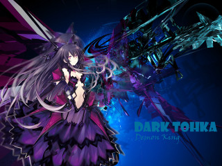 Anime girl long hair purple 3 - darkness free wallpaper