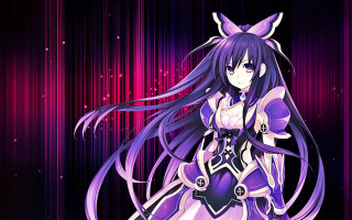 Anime girl long hair purple 5 - a purple outfit free wallpaper for desktop