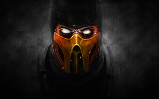 Yellow mask red eyes black - a black hood free wallpaper