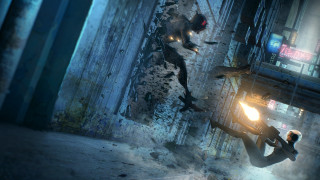 Man flashlight dark alley cityscape - a flashlight free wallpaper