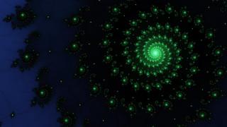 Green light mandelbrot fractal night - a green center free wallpaper for desktop
