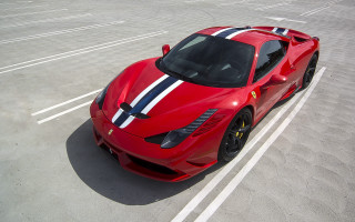 Red sports car white blue - stripe free wallpaper