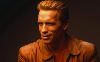Man brown leather jacket smiling - arnold mesches free wallpaper