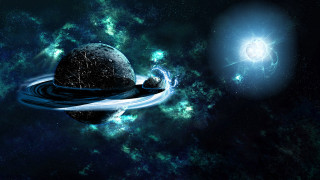 Planet bright light distant object - center free wallpaper for desktop