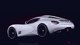 White sports car dark room 18 - a red light free wallpaper