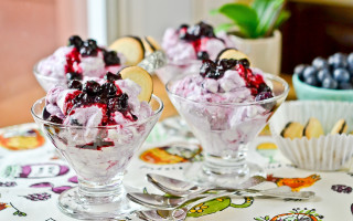 Ice cream fruit salad rococo - berry free wallpaper for desktop